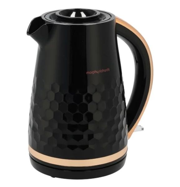 Morphy Richards 1.5L Sleek Hive Cordless Jug Kettle 3000W Black &amp; Rose Gold