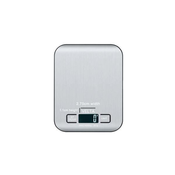 Velta - 1g-10kg Digital Kitchen Scale - Silver