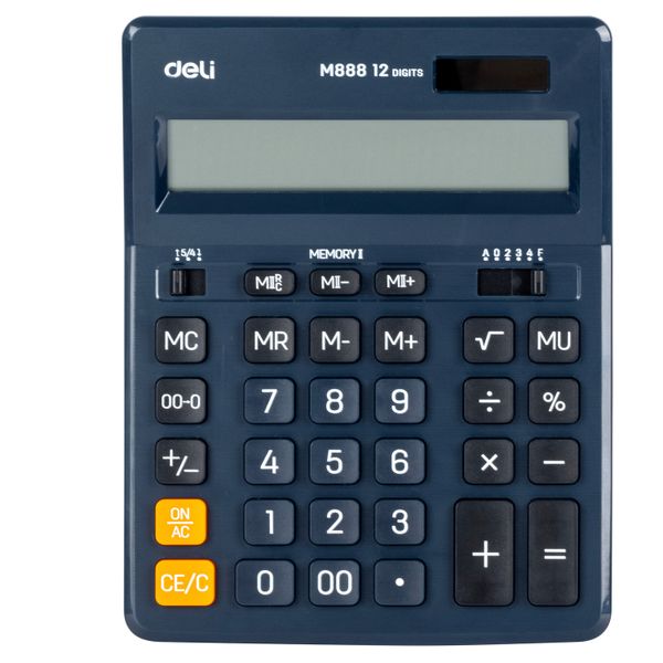 DELI 1 PCS Dual Memory Desktop Calculator 12-Digit