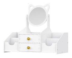 Tabletop Makeup Organiser with Drawers - White