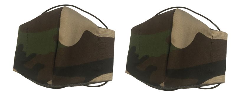 Face Mask - Kiddies Camo 2-Pack - Washable Reusable Cotton Fabric