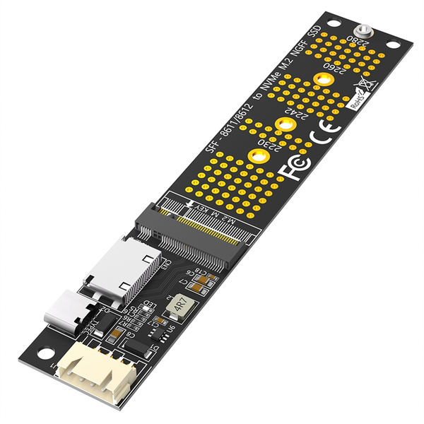 M 2(Ngff) Nvme Ssd To Sff-8611/8612 Adapter Expansion Riser Card