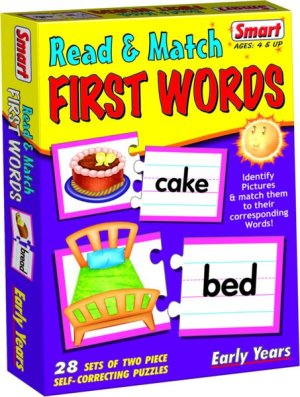 First Words Read &amp; Match Puzzle - Early Literacy Learning for Kids