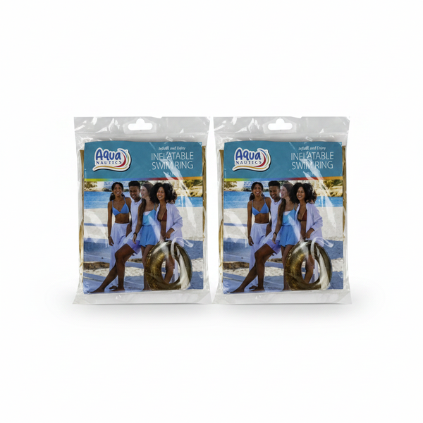 Aqua Nautics 80cm Glitter Two-Tone Swim Ring for Pools - 2 Pack