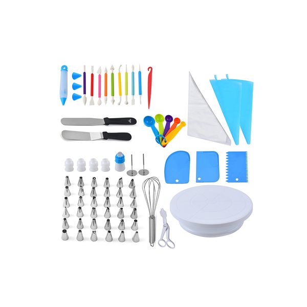 ALANES 66 Pieces Cake Decorating Tools Kit Baking Tools Kit with Turntable