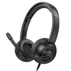 Clear Call WiredHeadset withMicrophone and3.5mm Plug forPC Laptop-Hoco W112