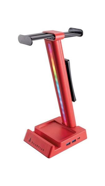 SureFire Vinson N2 Dual Balance Gaming RGB Multi-function Headset Stand Red