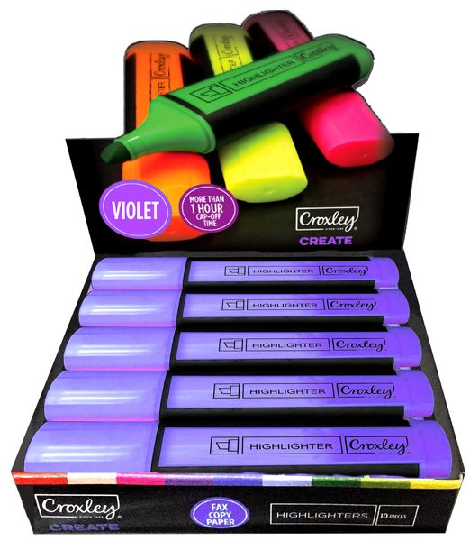 Croxley Highlighters Violet Box of 10