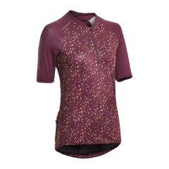 Rockrider Women's Short-Sleeved Mountain Bike Jersey EXPL 500 - Burgundy