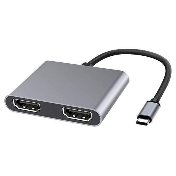 2-in-1 Dual Monitor Adapter, USB-C to HDMI 4K Dual Monitor Adapter