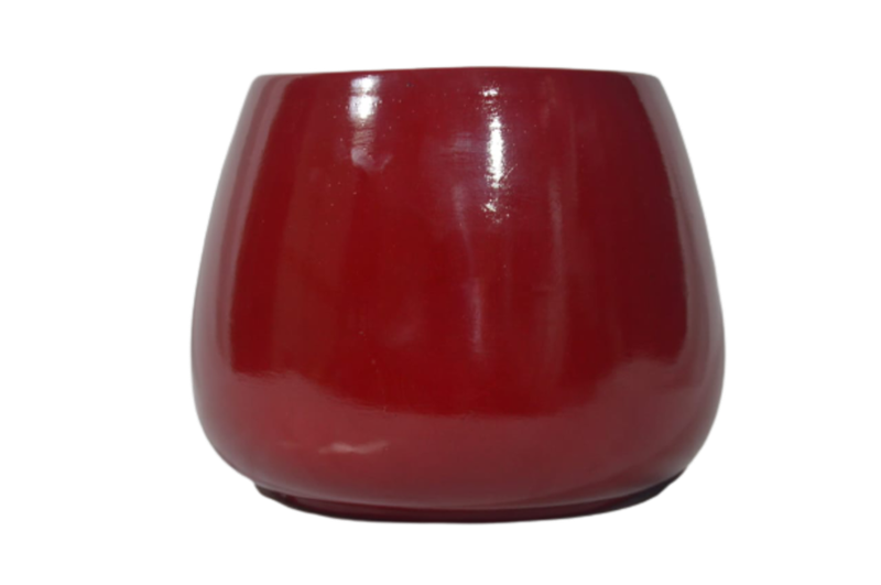 Vase 22.5x22cm Traditional Planter Base Red