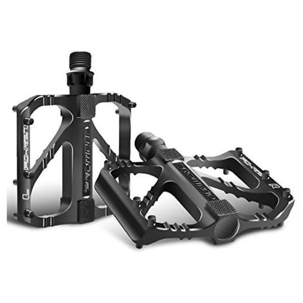 Bicycle Pedals, Steel/Aluminum Pedals, Mountain Bike Pedals, Black