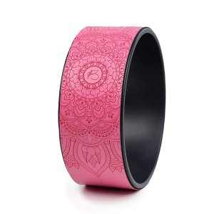 Botthms Pink PU Yoga Wheel