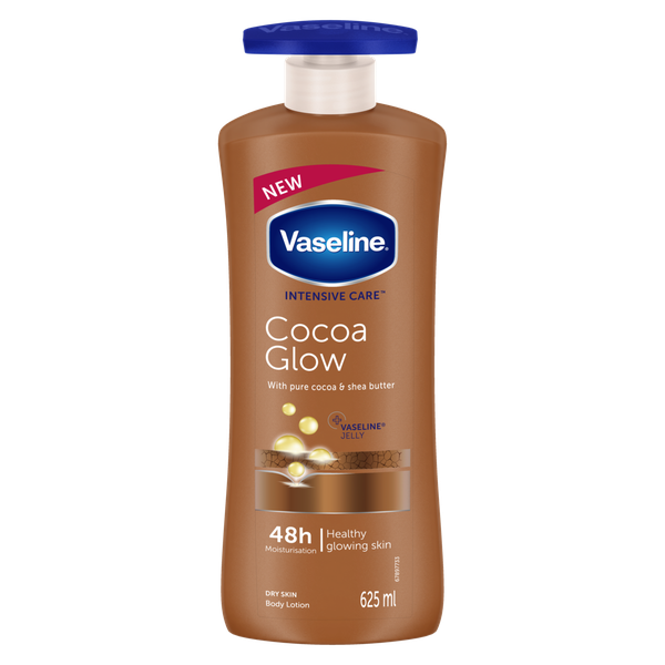 Vaseline Intensive Care Cocoa Glow Moisturizing Body Lotion for Dry Skin 625ml