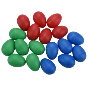 18pcs Egg Shakers Plastic Music Eggs Percussion Toys