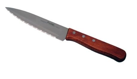 Prestige - 2 Piece Wood Steak Knife Set with Serrated Blade - Black