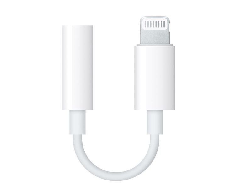 Lightning to Headphone Jack 3.5mm Aux Adapter for iPhone - White