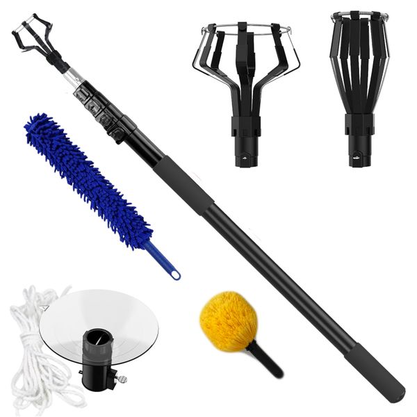 Professional Bulb Changer Telescopic Pole - 92-365cm, Universal Thread