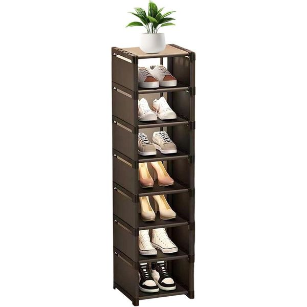 Shoe Rack 7 Tier Space Saving Shoe Organizer Multi-Layer Entryway Storage