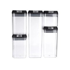 5 Piece Airtight Sealed Stackable Food Storage Container Set
