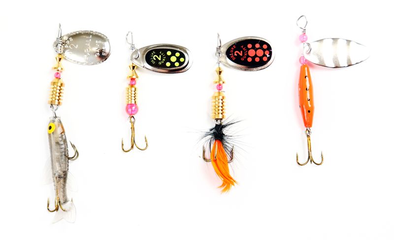FishX 4-Piece Freshwater / Saltwater Fishing Lure Spinner Pack
