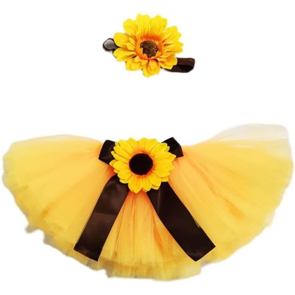 Blertsie Newborn Photography Outfit - Sunflower Tutu Set