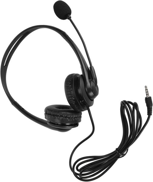 AUX Wired On-Ear Headphones with Microphone for Office Work &amp; Study SY490MV