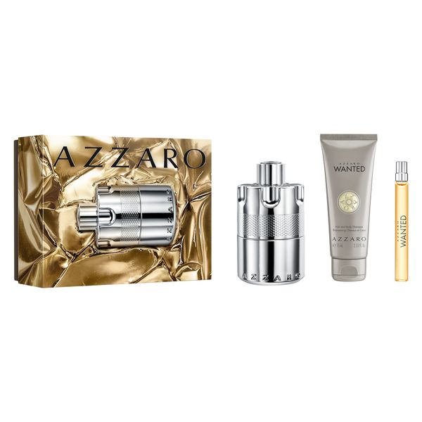 Azzaro Wanted Eau de Parfum, Long Lasting Fragrance, 3-Piece Gift Set