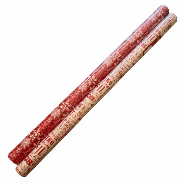 Festive Assorted Premium Christmas Gift Wrapping Paper (Pack of 2) 10mx70cm