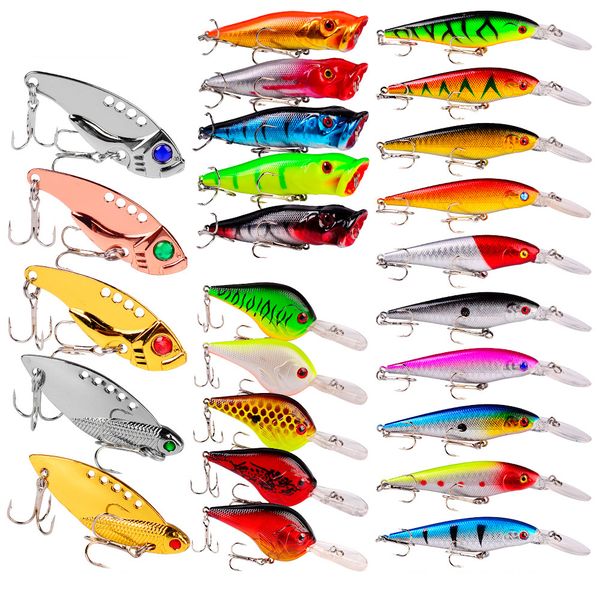 25 Pieces Lure Set - Model DWST065 Mixed Bionic Baits 390G Freshwater Fishing