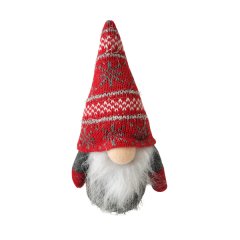 Nordic Scandinavian Christmas Gnome Decoration with Xmas Knitted Hat 18cm