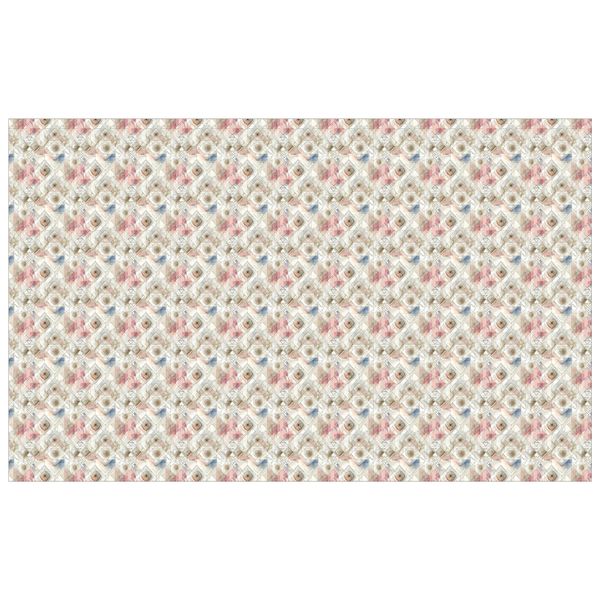 Pink, Blue Beige Geometric Lines Rectangle Tablecloth
