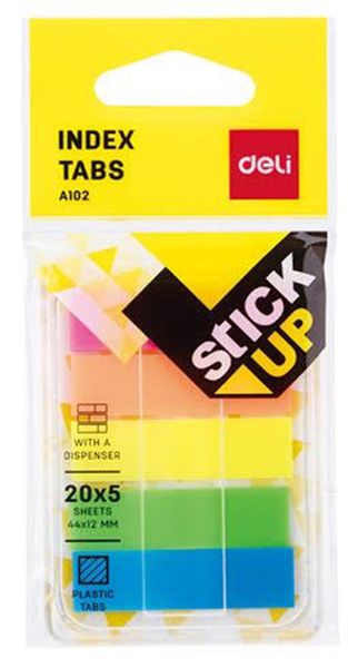 DELI Index Tabs - Assorted Colours
