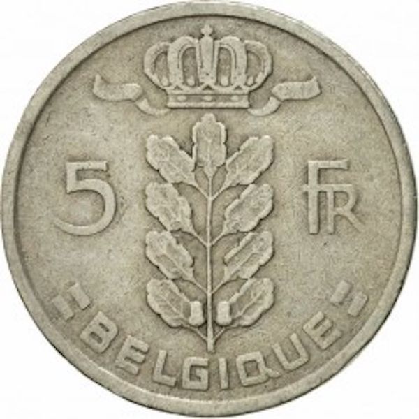 1971 Belgium 5 Francs King Baudouin I