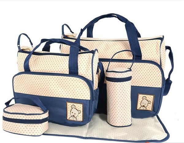 5-in-1 Multifunctional Nappy Bag - Blue