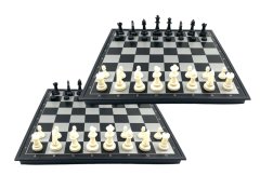 2 Magnetic Chess Sets - 15 Inches (each) - Foldable for Travel