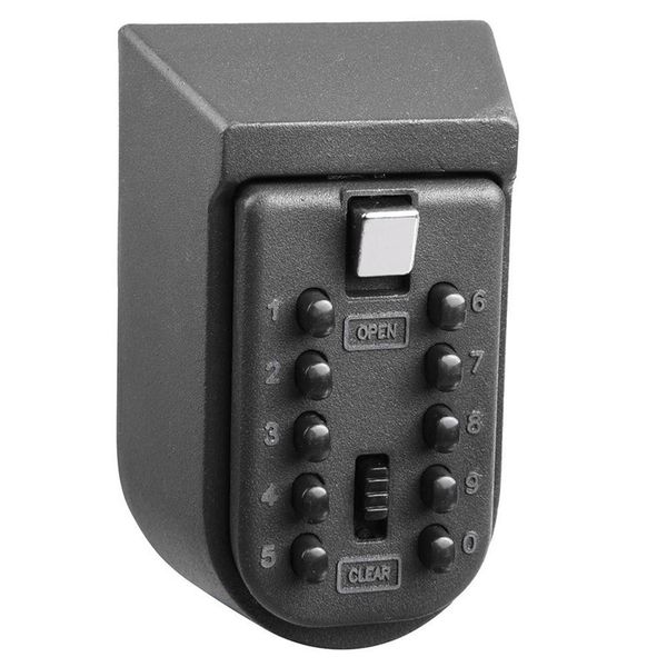 Push-Button Key Lock Box, Indoor/Outdoor Hide-a-Key, Combination Safe