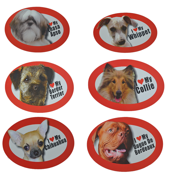 Dog Themed Fridge Magnets - Set of 6