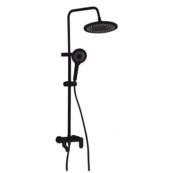 AIYI Matte Black Shower Set, Rain Shower Head &amp; Handheld Shower AY407-088