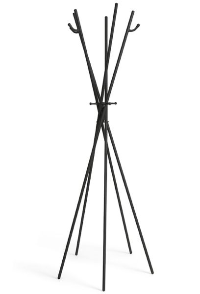 Modern Matte Black Coat Rack,