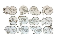 Sea Ocean Creatures Life Milestone Cards For Baby Newborn Gift