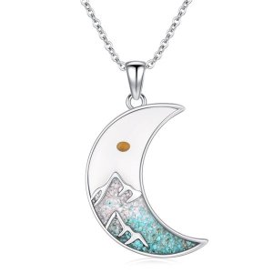 Mustard Seed Necklace, Mountain&amp;Moon, Stainless Steel, Inspiring Your Faith