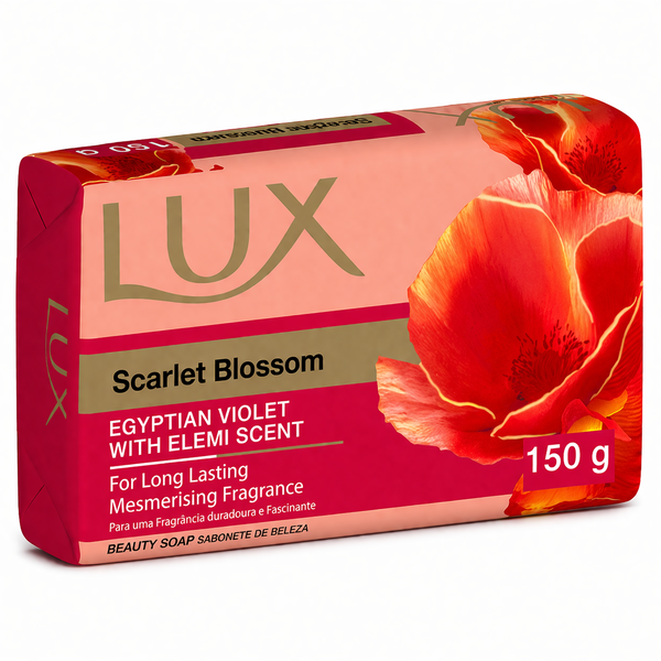 Lux Scarlet Blossom Beauty Bar Soap 6x150g Moisturising Soft Touch