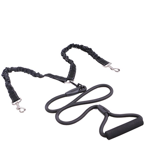 No Tangle Dual Double Dog Leash with Padded Handle