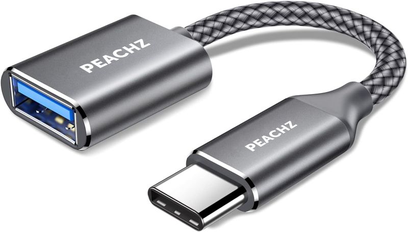 Peachz - USB C to USB A Adapter USB Type C Male to USB 3.0 Female OTG Cable