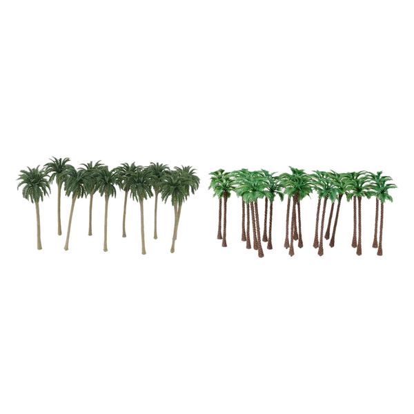 40 Pcs Coconut Palm Model Trees/Scenery Model Plastic Artificial