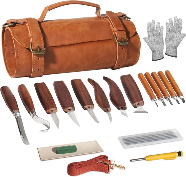 Wood Carving Kit,Carving Knife Set for Beginners,and Adults,Wood Carving