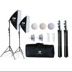 Floxi 400W 3 Colour LED Studio Softbox Light Kit