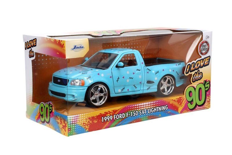 Jada-1-24 Scale 1999 Ford F 150 SVT Lightning Pickup Truck with Graphics