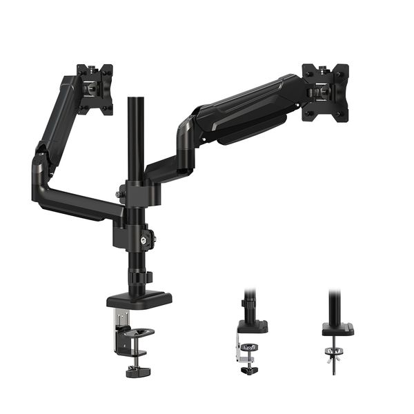 Bontec Dual Monitor Mount 34" Gas Spring Arm Pole Stand Max Height 695mm